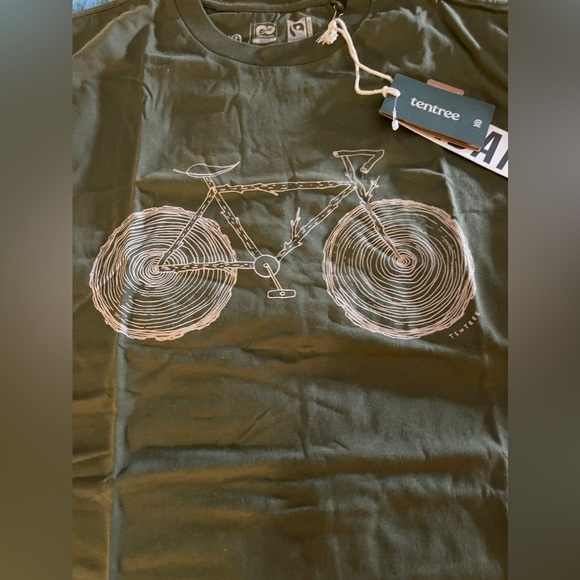 tentree Elms Tee, Dark Green, Small, NWT - Picture 4 of 8